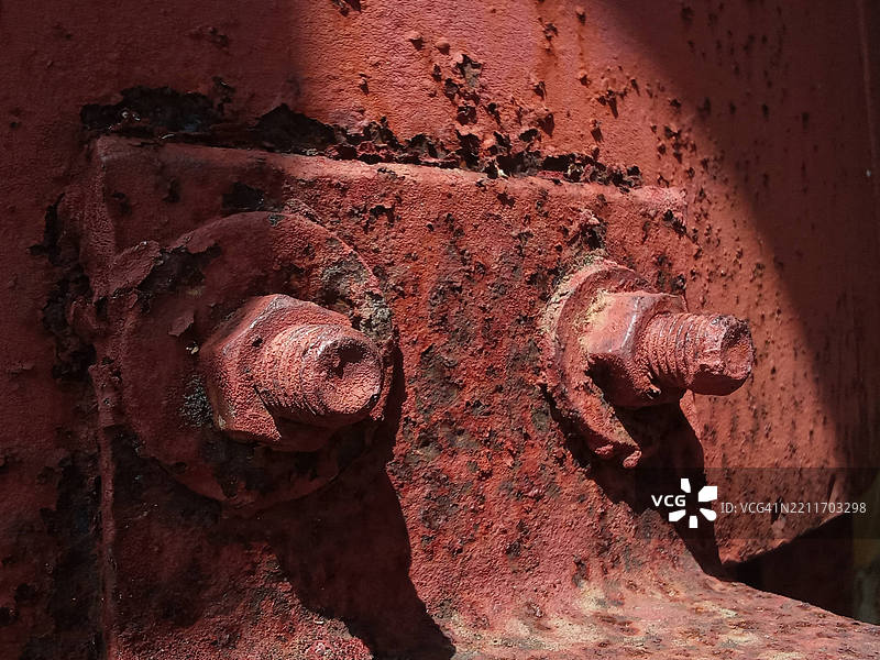 生锈金属的特写镜头图片素材