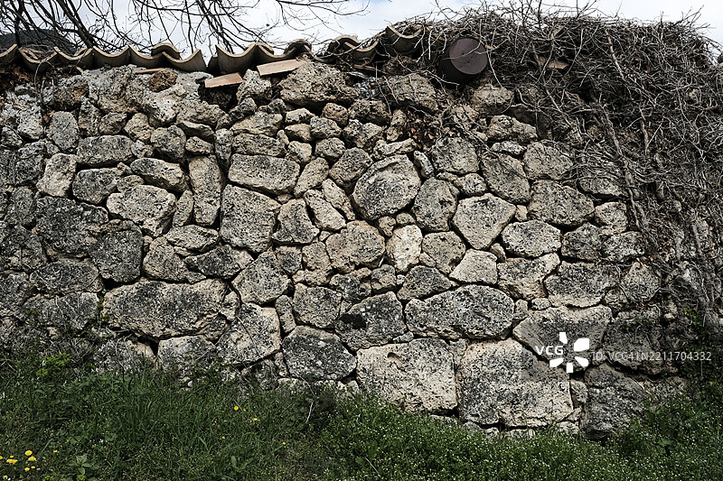 老石屋的外墙图片素材