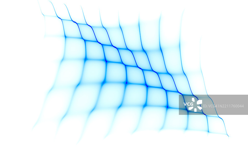 白色背景上的抽象蓝色网格波浪图案图片素材