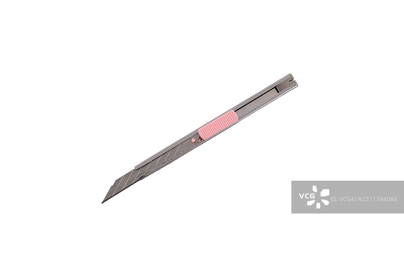 一把带有粉色手柄的剪刀图片素材