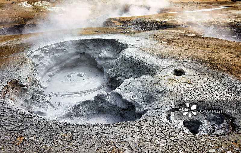 温泉的高角度视图图片素材