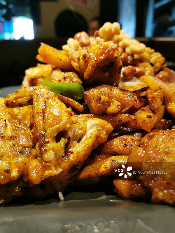 盘子里的食物特写图片素材