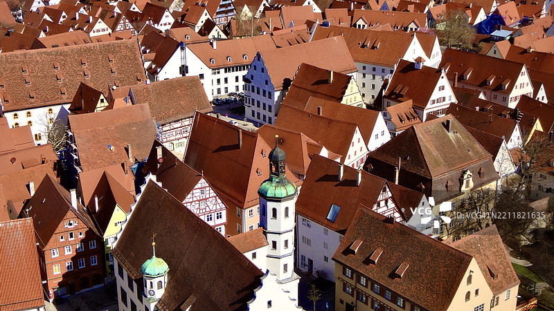 德国城市建筑的高角度视图图片素材
