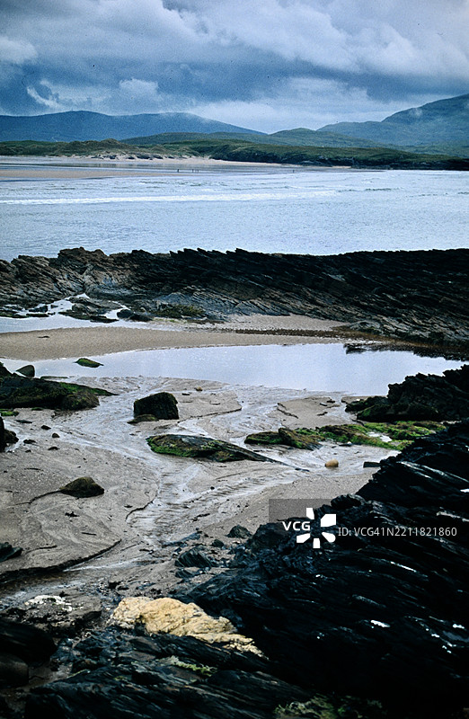 1997年爱尔兰多尼戈尔的特拉莫尔海滩胶卷摄影图片素材