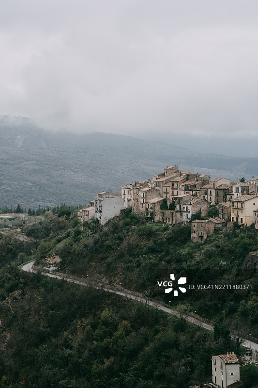 意大利阿布鲁佐的古老村庄，帕琴托图片素材