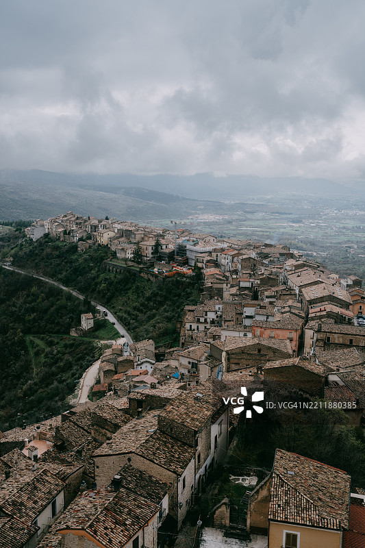 意大利阿布鲁佐的古老村庄，帕琴托图片素材