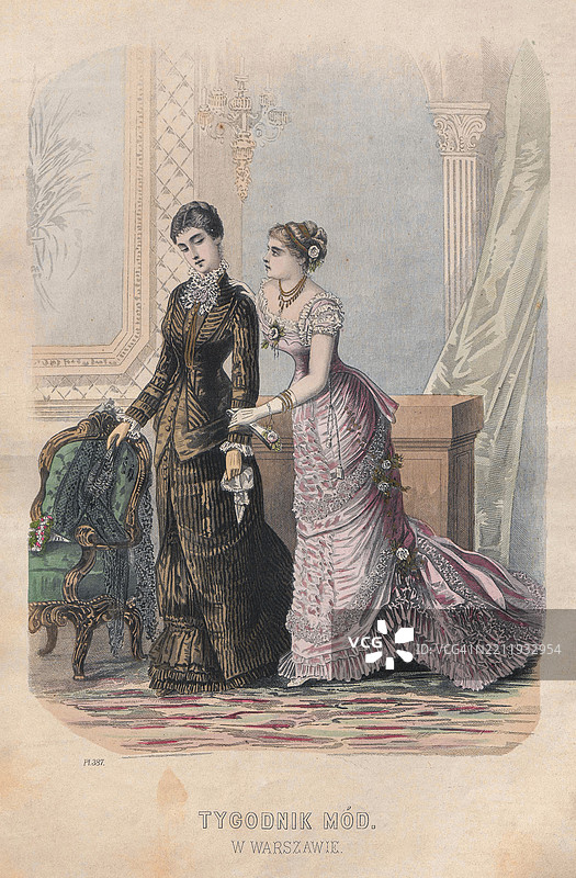 两位优雅着装的女性图片素材