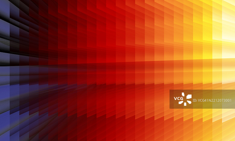 渐变红色和橙色的3D方块抽象背景。图片素材