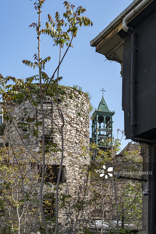 土耳其伊斯坦布尔的加拉塔城墙图片素材