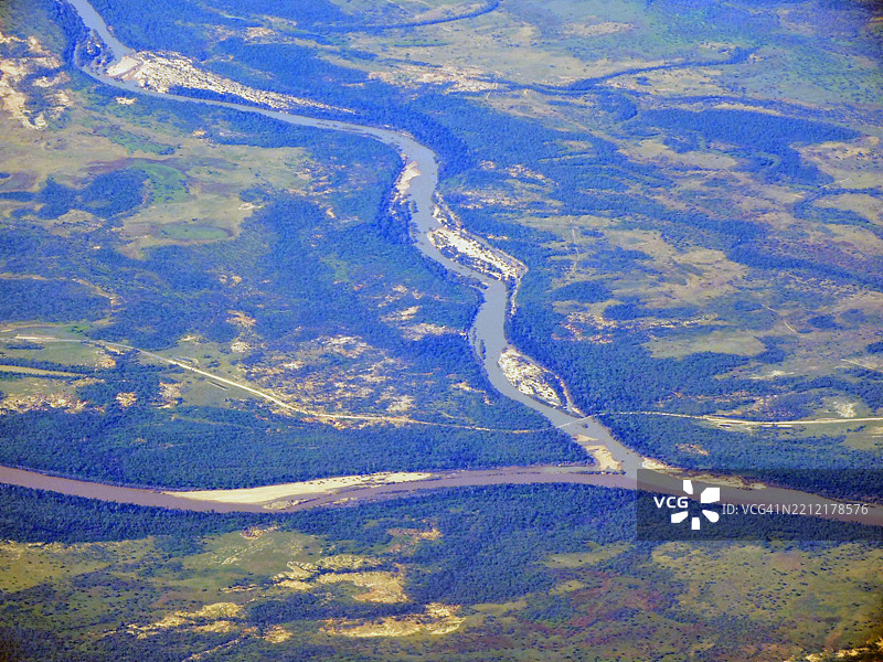 澳大利亚昆士兰州北部沃尔什河与米切尔河交汇处图片素材