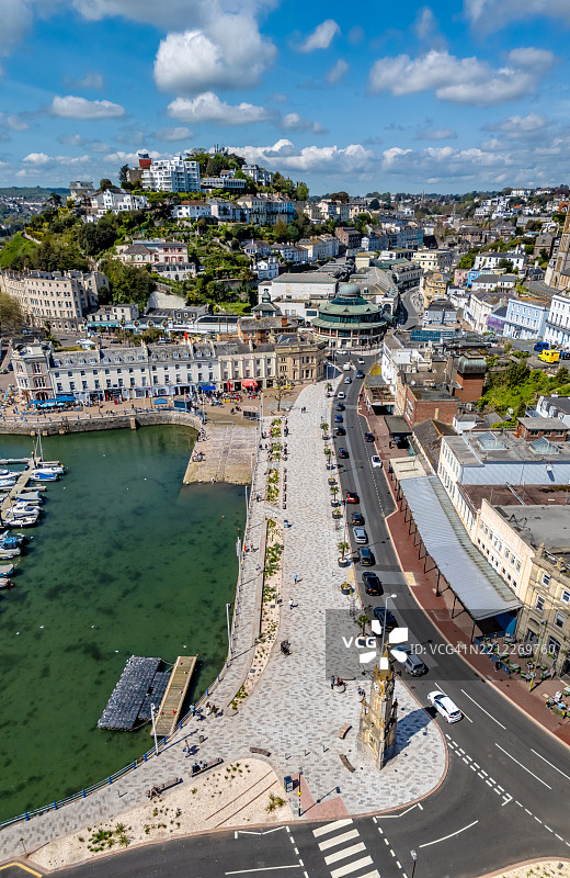 英国托基的步行港口前沿图片素材
