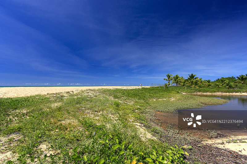 巴伊亚州特朗科索的巴拉河海滩图片素材