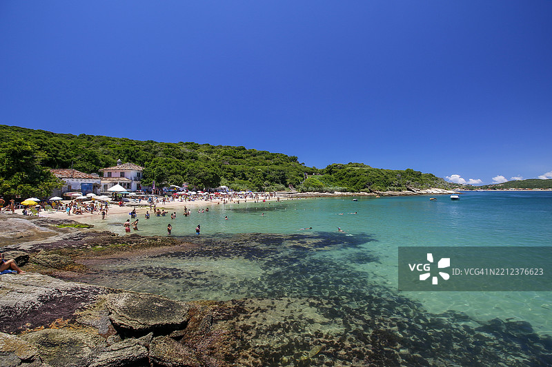 巴西里约热内卢布基奥斯的阿泽达海滩图片素材