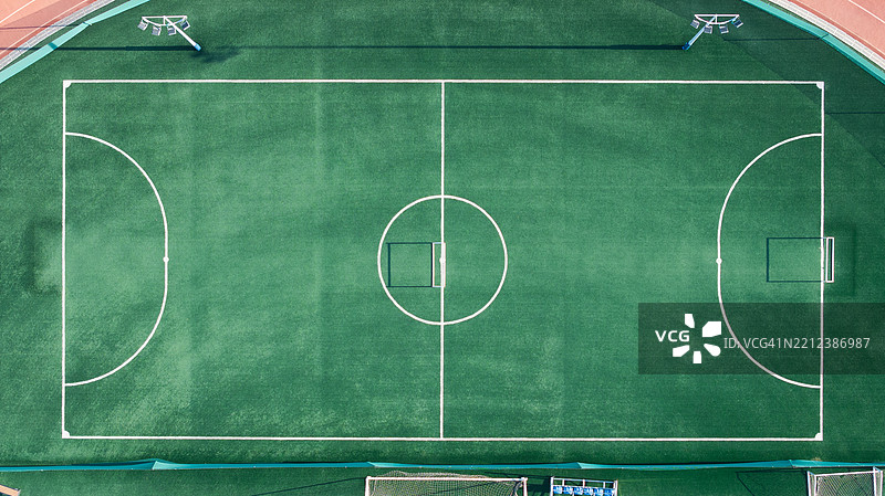 足球场的鸟瞰图图片素材