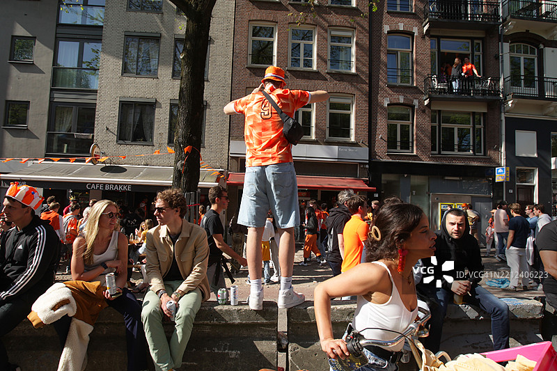 阿姆斯特丹的国王节庆祝活动图片素材