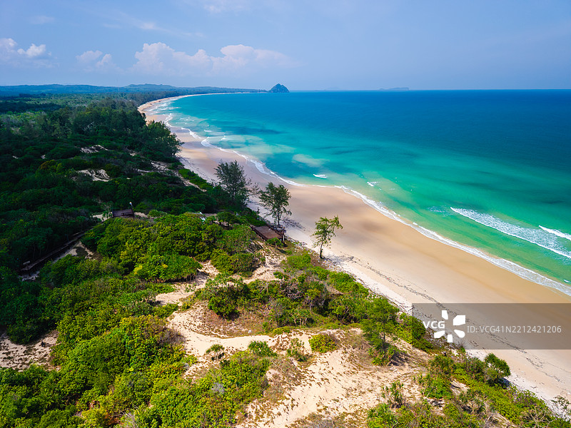 泰国华富里省的邦鸟海滩鸟瞰图图片素材