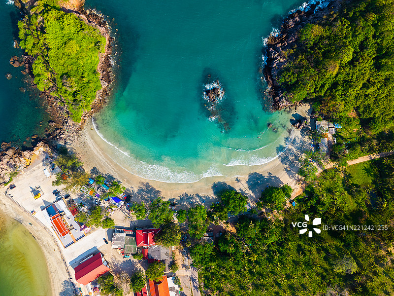泰国华欣省博通朗海滩的鸟瞰图图片素材