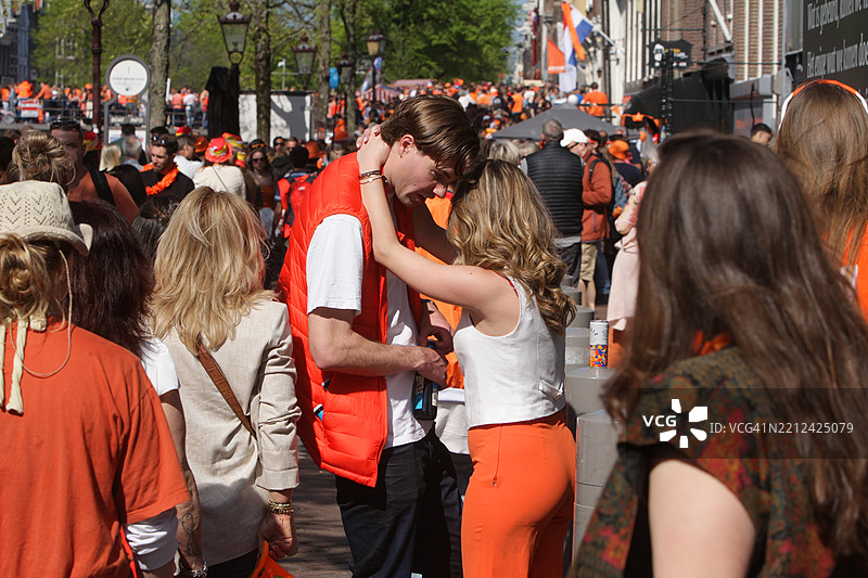 阿姆斯特丹的国王节庆祝活动图片素材