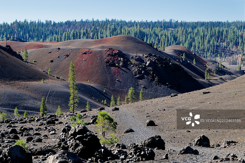 拉森火山国家公园的外出活动图片素材