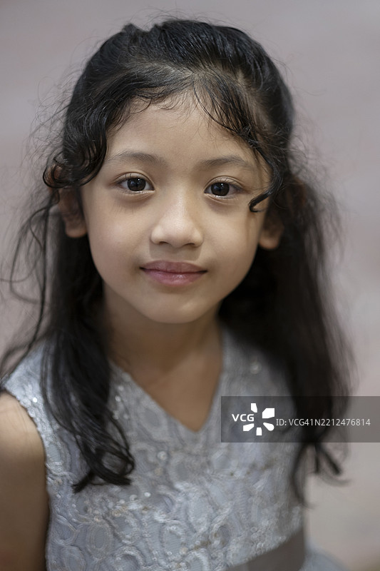 亚洲女孩的特写肖像图片素材