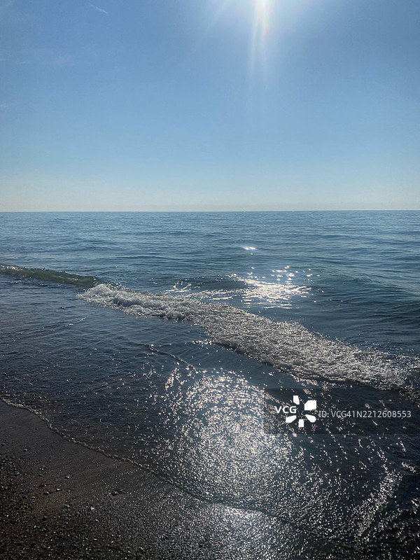 美国密歇根州贝里恩县哈里森特区拍摄的密歇根湖照片图片素材