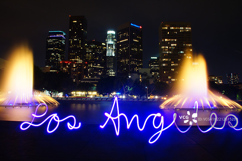 洛杉矶光绘艺术图片素材
