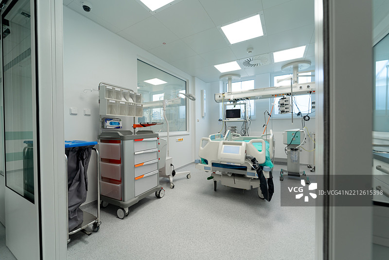现代医院的急救室。图片素材
