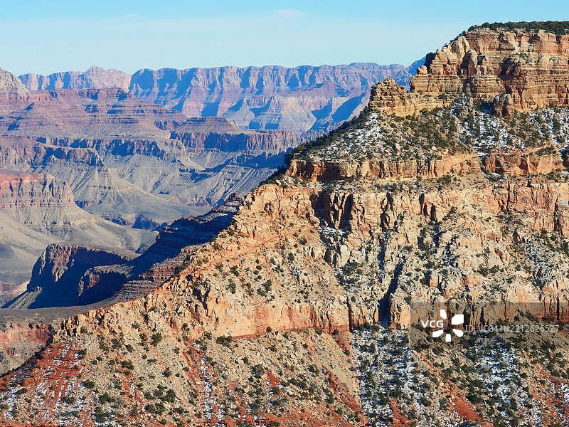 亚利桑那州科科尼诺县的岩石 formations鸟瞰图图片素材