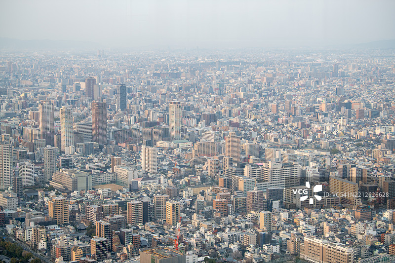 城市建筑的高角度视图图片素材