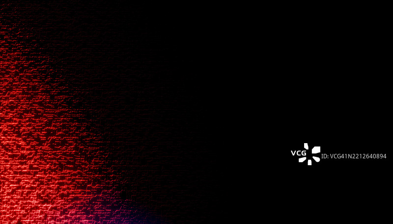 在黑暗背景上，鲜艳的红色和紫色光线条纹形成的抽象图案。Blender 3D插图图片素材