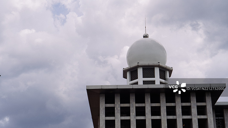 雅加达独立清真寺建筑元素的特写镜头图片素材