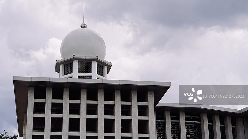 雅加达独立清真寺建筑元素的特写镜头图片素材