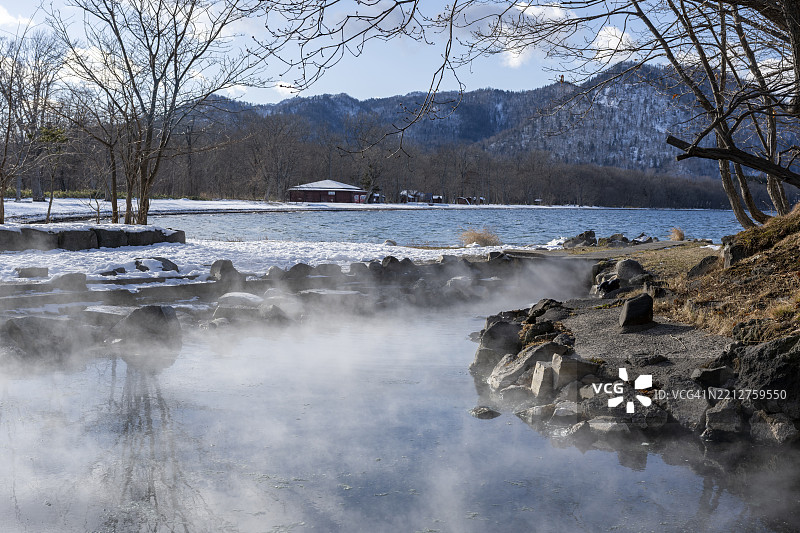 和琴温泉，屈斜路湖，北海道图片素材