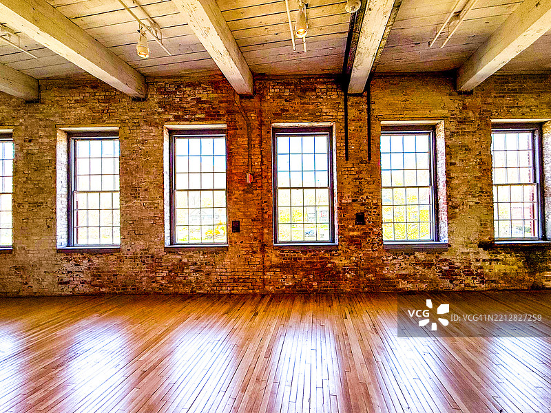 马萨诸塞州北亚当斯的MassMoca画廊内部图片素材