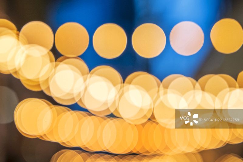 城市灯光抽象图案，虚化的散景模糊图片素材