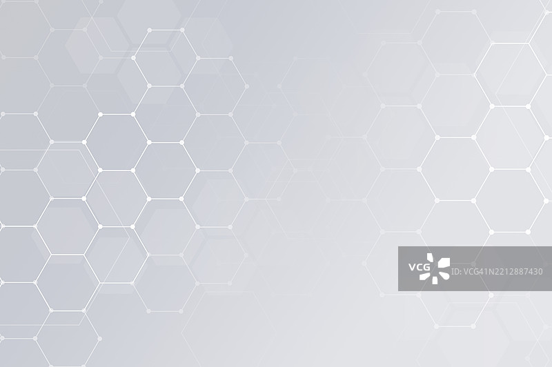 白色奢华抽象六边形背景技术六边形背景图片素材