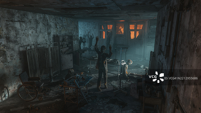 医院中的僵尸 apocalypse图片素材