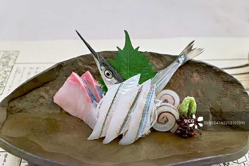 日本宫岛广岛的传统日本料理餐厅图片素材