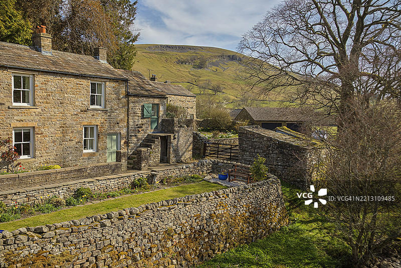 英格兰约克郡的约克郡山谷，古纳赛德图片素材