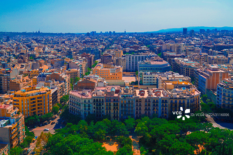 城市建筑的高角度视图图片素材