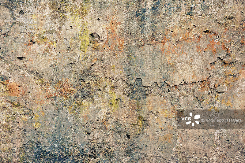 旧混凝土墙的纹理表面，粗糙背景图片素材