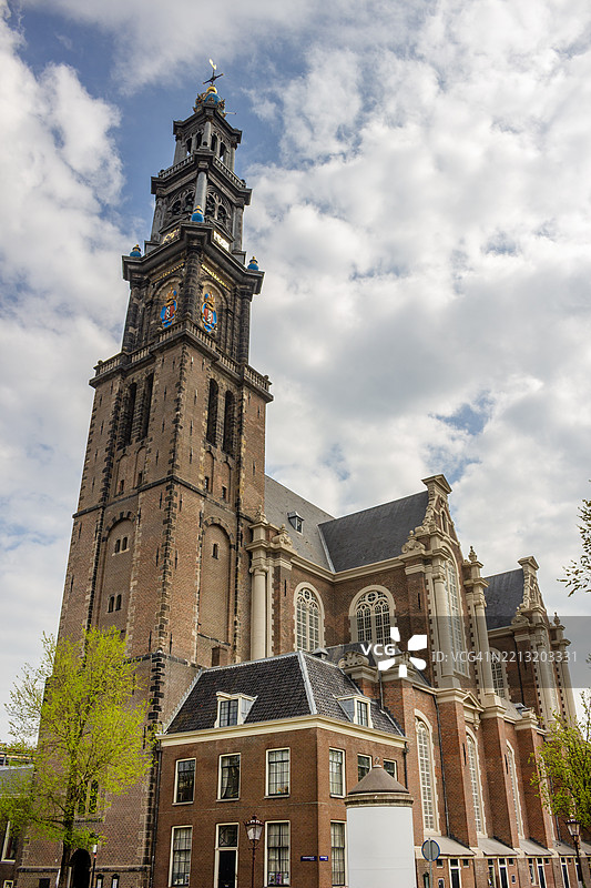 阿姆斯特丹的西教堂，荷兰图片素材