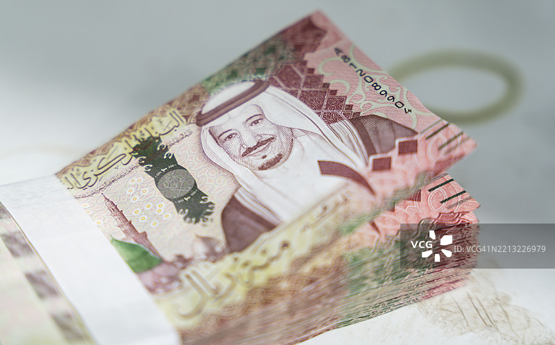 沙特阿拉伯里亚尔纸币图片素材