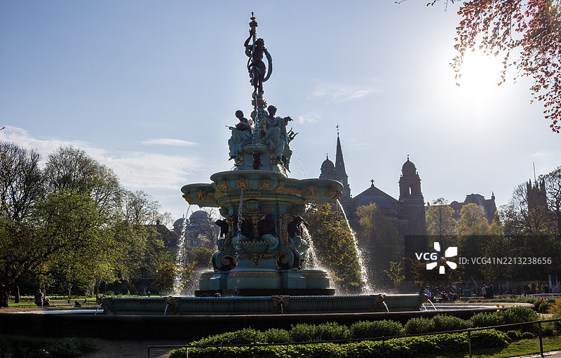 罗斯喷泉，王子街花园，爱丁堡，苏格兰图片素材