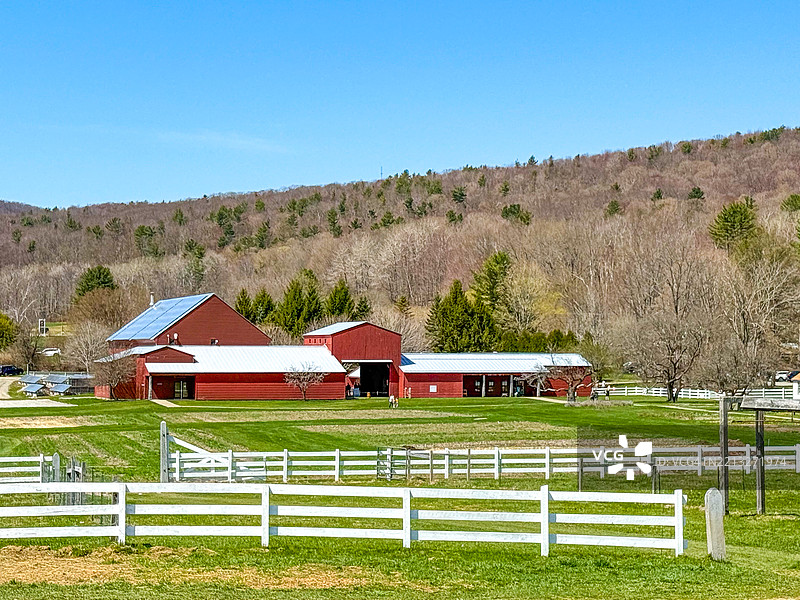 皮茨菲尔德汉考克沙克村的游客中心图片素材