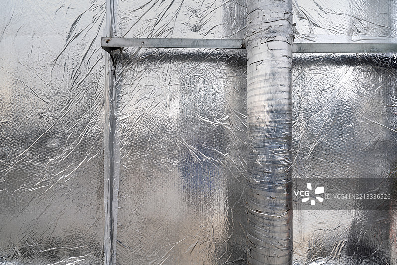 闪亮银色泡沫包装材料图片素材