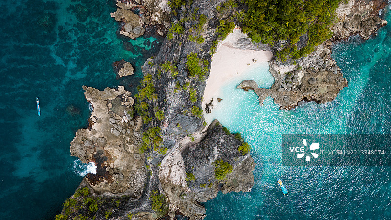 南苏拉威西省的甘杜尔海滩鸟瞰图图片素材