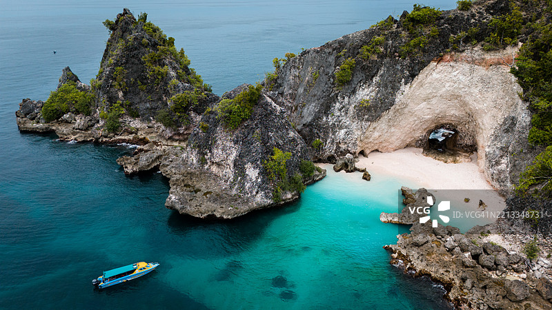南苏拉威西省的甘杜尔海滩鸟瞰图图片素材