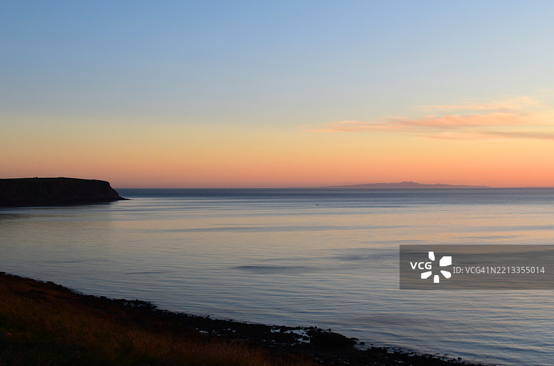 怀特黑文，坎布里亚，西海岸日落图片素材