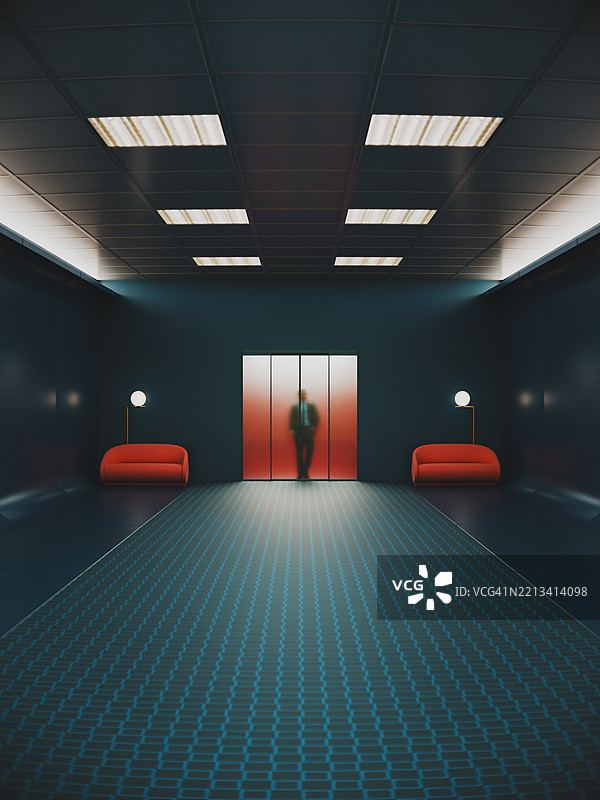 一条黑暗的走廊图片素材